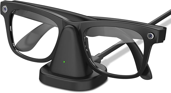 Ray-Ban Meta Charging Stand, Nightstand Dock for Wayfarer, Headliner, Skyler, Meta Glasses Charger with App Sync, 3.3ft Cable for Desk & Bedside(Charging Dock)