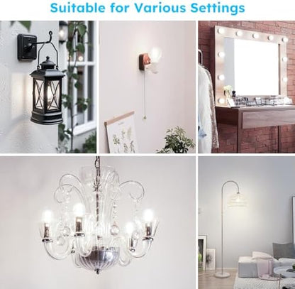 E12 Candelabra G16.5 Globe LED Bulb, 4W 400LM, 40W Equivalent Dimmable