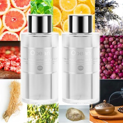 Amor Lyris 2 Packs Essential Oil Refill for Smart Car Air Freshener, 3.5OZ Car Diffuser Refill, Aromatherapy Perfume Refill Can be Used for 4-8 Months, Made with Natural Plant Extracts, Ocean