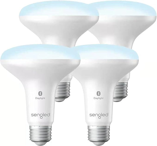 Sengled Smart Bulbs That Work with Alexa, Smart Flood Light Bulb Bluetooth, BR30 Smart Light Bulb 5000K Dimmable 650LM, Daylight 65W Equivalent E26 Recessed, Alexa Light Bulb, No Hub Required, 4 Pack