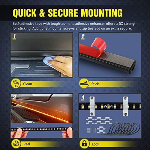 Nilight 48 Inch LED Running Board Lights 2 PCS
