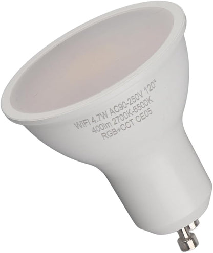 Smart LED Bulb, WiFi Dimmable Light Bulb with Voice Control and Timer, Compatible with Home, for Bedroom Living Room Office