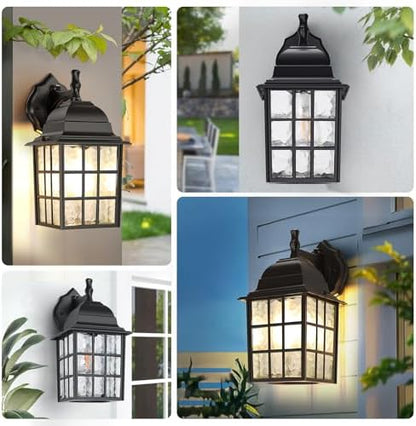 12'' Dusk to Dawn Outdoor Lights for House 2 Pack, Aluminum Porch Light