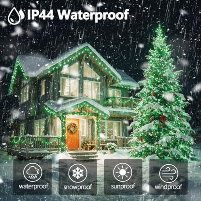 Connectable 88Ft 240LED Christmas String Lights Outdoor Indoor, Green