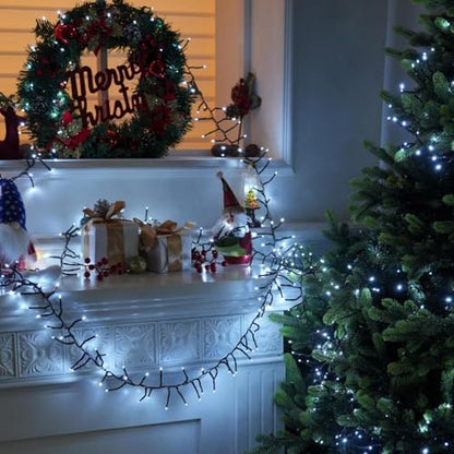 BHCLIGHT 75FT 1500LED Cluster Christmas Lights with Remote, Cool White