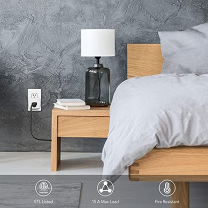 HBN Smart Plug Mini 15A, WiFi Smart Outlet Compatible with Alexa, Google Home Assistant, Remote Control with Timer Function, No Hub Required, ETL Certified, 2.4G WiFi Only, 8-Pack