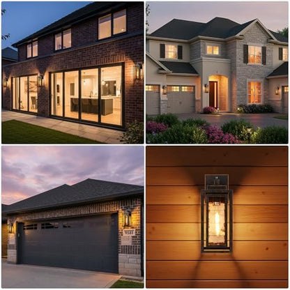 WIHTU 15.78'' Dusk to Dawn Porch Light, Outdoor Wall Sconce Light, Garage