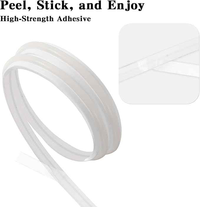 Bright COB LED Strip Light AC 110V Adhesive Flexible Cuttable Strip Lights 10M with Plug 32.8 Feet IP67 Waterproof Tape Lighting 3000K Warm White for Bedroom (Warm White, 32.8ft)