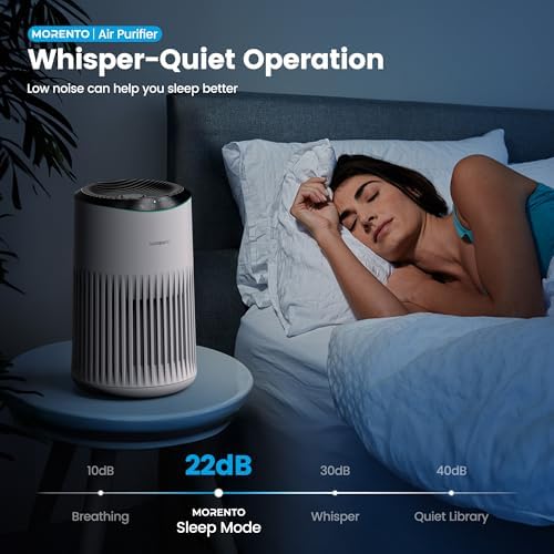 Air Purifiers for Bedroom Home for Smoke Pet Dander Odors 2 Pack Cream