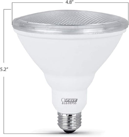 Feit Electric PAR38 LED Bulbs, 75W Equivalent, Non Dimmable, LED Flood Light Bulbs, 10 Year Life, 750 Lumens, 5000k Daylight, E26 Base, Damp Rated, 2 Pack, PAR3875/850/10KLED/2