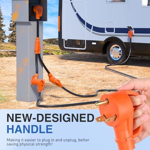 Nilight 30 Amp RV Y Splitter Adapter Cord 10 AWG NEMA TT-30P TT-30R