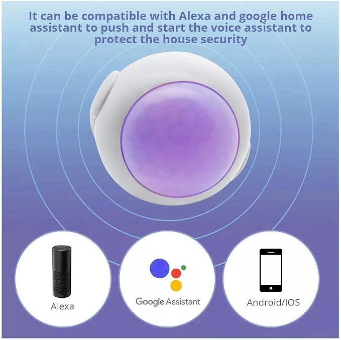 Zigbee PIR Motion Sensor, Human Presence Sensor,Requires Tuya HUB（Smart Home Gateway）, Linking Whole-House Intelligence，360° Detection Security Burglar Alarm Sensor Smart Life APP Control