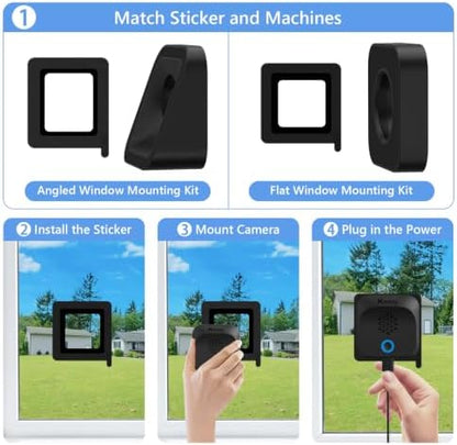 3K 5MP Window Camera with 20° Tilt Angle Dual Mount for 1st & 2nd Floor