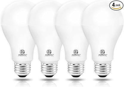 E ENERGETIC LIGHTING Dimmable A21 LED Bulb, 150 Watt Equivalent, Warm White 3000K, 2600LM, UL Listed, E26 Standard Base, Damp Rated, Super Bright Light Bulbs, 4 Pack