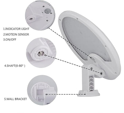 eLEDing Solar Lights Outdoor Super Bright 56 LED Solar Powered Motion Sensor Security Wall Lights with IP65 Waterproof & Rotatable Angle 0-80 Degree for Garage, Patio, Garden, Driveway, Yard