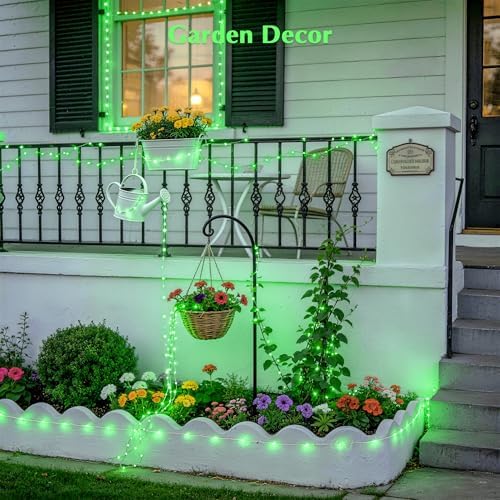 JMEXSUSS 100 LED Green Halloween Fairy Lights Plug in with Remote