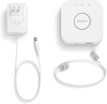 Philips Hue Smart Lighting Bundle: 2-Pack BR30 LED Smart Light Bulbs (White and Color Ambiance) with Philips Hue Bridge - Control with Hue App, Compatible with Alexa, Google Assistant, Apple Homekit