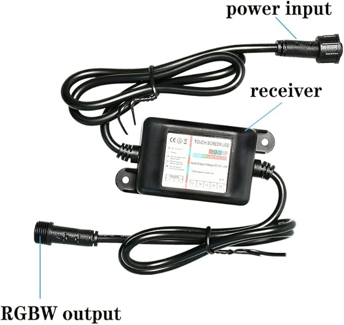 FVTLED Replacement RGBW LED Light Remote Control and Controller Waterproof for Changeable RGBW LED Light Kit
