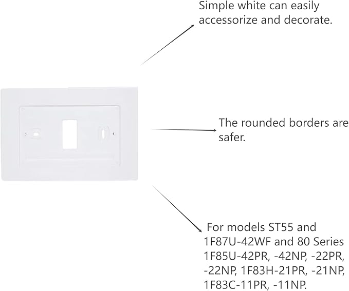 F61-2663 Wall Plate for Sen si Wi-Fi Programmable Thermostat,Hand Control, White (2)