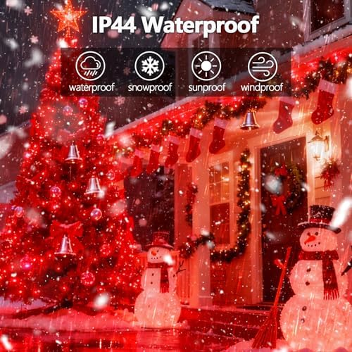 BHCLIGHT Voice Control 88 Ft 240 LED Smart String Lights with Remote, Red