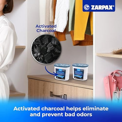 ZARPAX Moisture Absorber Activated Charcoal 18 oz Large - Set of 4