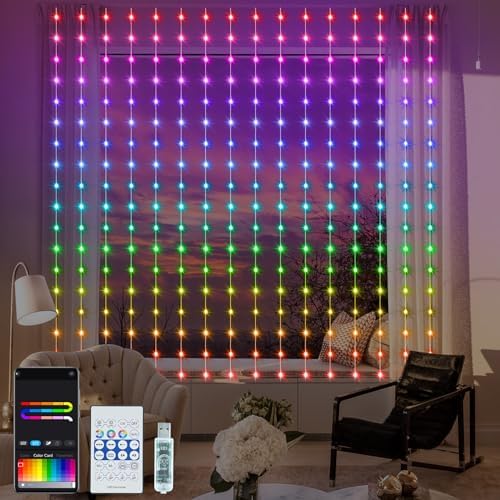 Smart Curtain Lights RGB 5050 Built in Chip with APP Remote Control