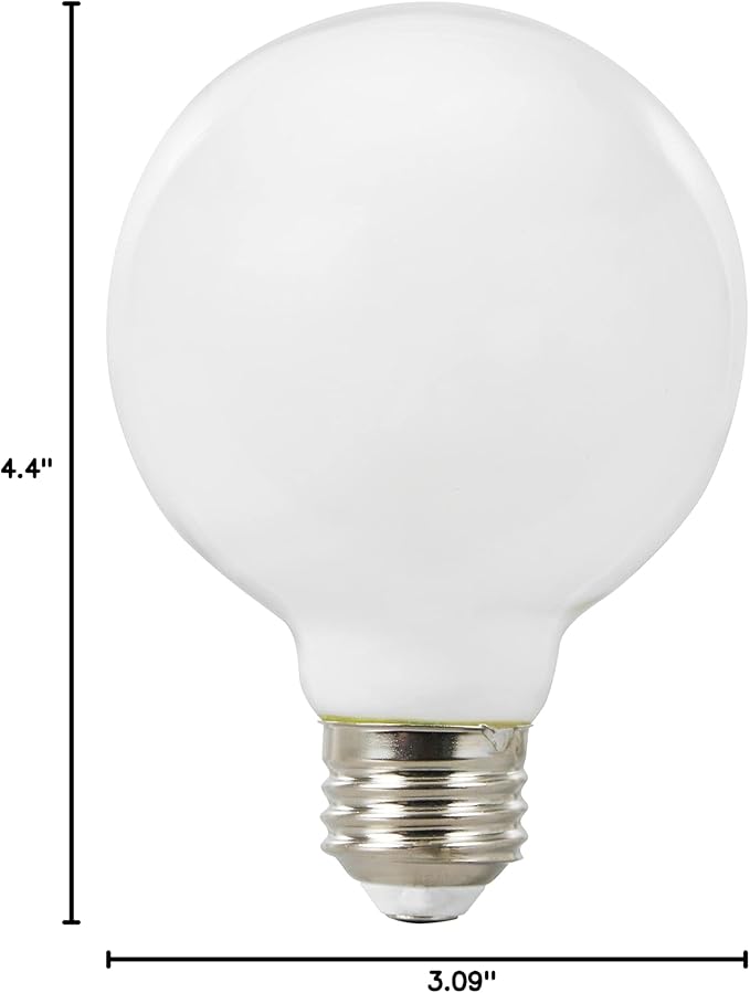 Sylvania G25 LED Light Bulb, 40W Equivalent Efficient 4W, 10 Year, Non-Dimmable, 350 Lumens, 2700K, Soft White - 2 Pack (40214)