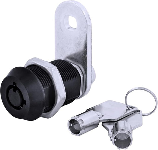 FJM Security MEI-2400AS-BLK-KD Tubular Cam Lock for Smart Home, Cabinet Locks Baby Proofing Solution, Door Lock & Drawer Lock for Home Improvement, with 5/8" Cylinder, Keyed Different, Black Finish