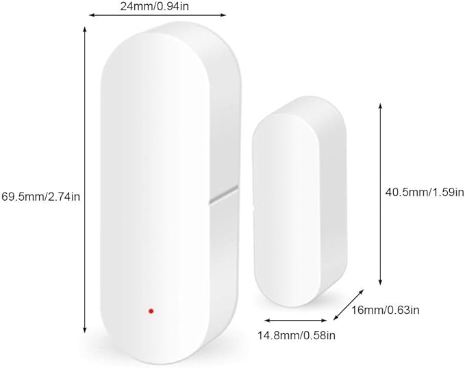 Smart Door Window Sensor,Door Open Closed Alarm Detectors Compatible Home and Tuya Voice Control,Real Time SMS Notification