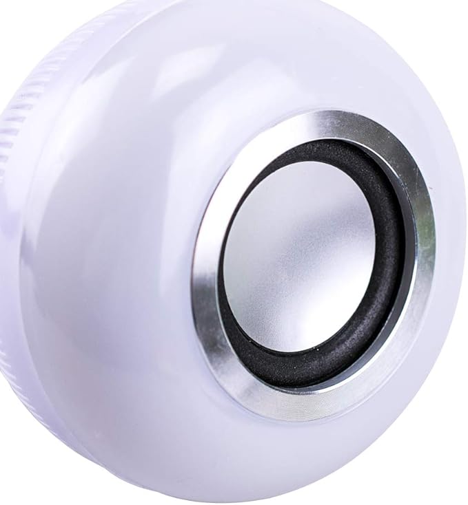 LED Light Bulb Bluetooth Speaker, White + RGB + Yellow Light Ball Bulb Colorful Lamp Smart Music Bulb Audio Bluetooth Speaker with Remote Control for Home,Party,Bar,Garden or Spook House