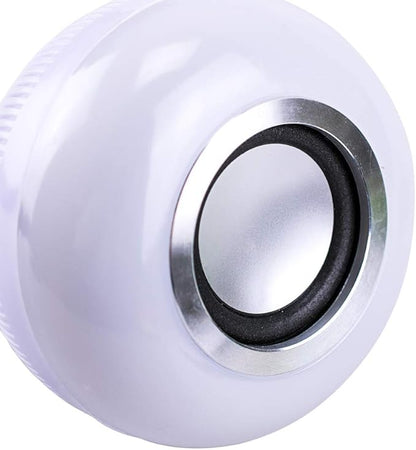 LED Light Bulb Bluetooth Speaker, White + RGB + Yellow Light Ball Bulb Colorful Lamp Smart Music Bulb Audio Bluetooth Speaker with Remote Control for Home,Party,Bar,Garden or Spook House