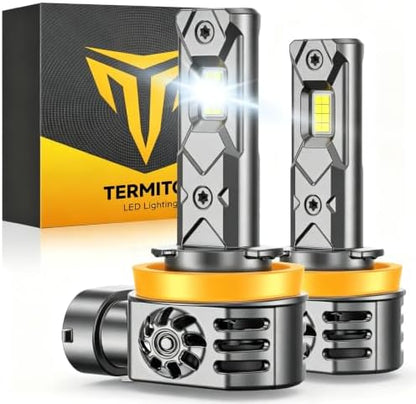 FORENNER 2026 NextGen H11 Light Bulbs, 1400% Super Bright 100000LM 6500K White High-Performance 1:1 compact size H9 H8 Fog Bulb, Non-Polarity Plug and Play, IP68 Waterproof, Pack of 2