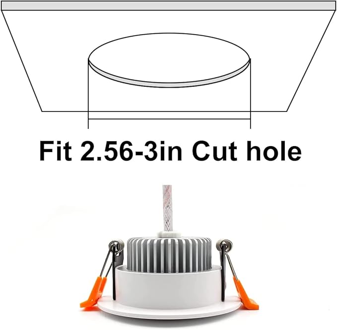 YGS-Tech 3 Inch LED Recessed Lighting, Dimmable Downlight 5W(40W Halogen Equivalent), CRI80, 3000K Warm White, Ceiling Light with LED Driver(4 Pack)