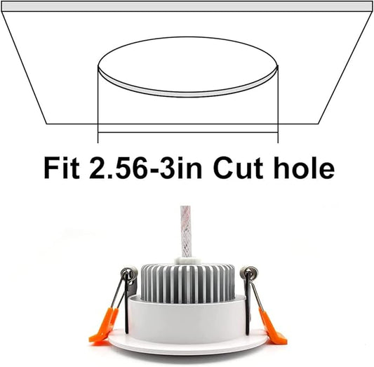 YGS-Tech 3 Inch LED Recessed Lighting, Dimmable Downlight 5W(40W Halogen Equivalent), CRI80, 2700K Ultra Warm White, Ceiling Light with LED Driver(10 Pack)