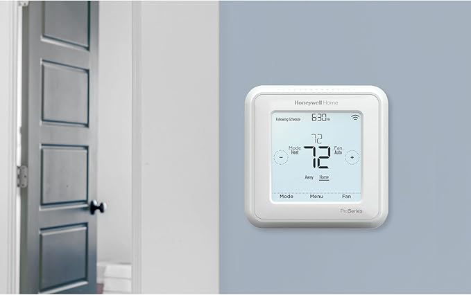 Honeywell Home TH6320ZW2007/U Z-Wave T6 Pro Programmable Touchscreen Thermostat with SmartStart, Low Voltage, UWP Mounting System, Cover Plate, Color - White