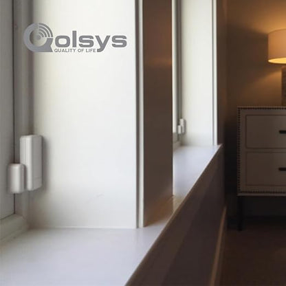 Qolsys DW Mini-S (2-Pack) Wireless Contact Sensor for Windows & Doors - S-Line Encrypted 319.5 MHz - Window Alarm Sensor for Smart Home - Create Personalized Notifications & Rules