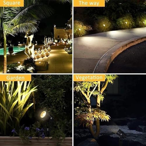 Svater 4 Pack Landscape Lighting Low Voltage IP65 Waterproof 12V Plug in