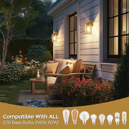 Outdoor Exterior Lighting Fixture for House, Waterproof Front Porch Lights