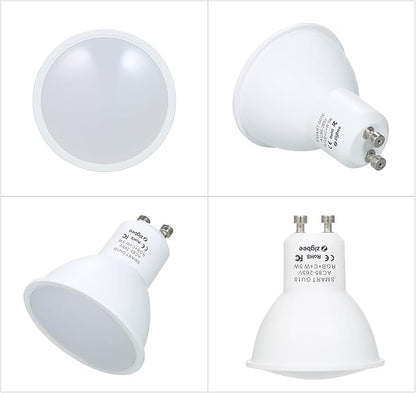 Irfora 5W ZigBee Smart Bulb Dual Mode White & RGB 16 Million Colors GU10 Smart Lamp APP Remote Control Voice Control Timing Function Multid LED Intelligent Bulb AC85-265V
