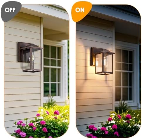 MATAMEYE Outdoor Wall Light Fixture, Exterior Waterproof Porch Lighting