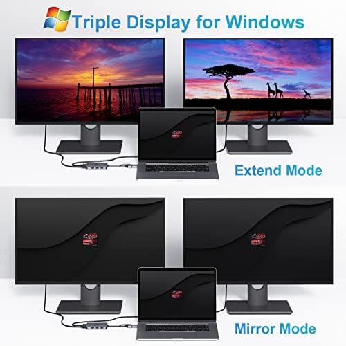 LIONWEI USB 3.0 to Dual HDMI Docking Station for MacBook (Driver Needed)