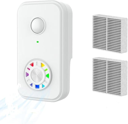 Air Ionizers for Home(1 Pack), Negative Ion Plug-in Air Purifier with Quiet Fan & Optional Filter for Better Airflow, Mini Air Cleaner for Smoke Dust Pets Odor, Portable Air Freshener
