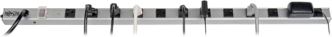 Tripp Lite 12 Outlet Surge Protector Power Strip, 15ft Long Cord, Metal, (SS361220) Black/Gray