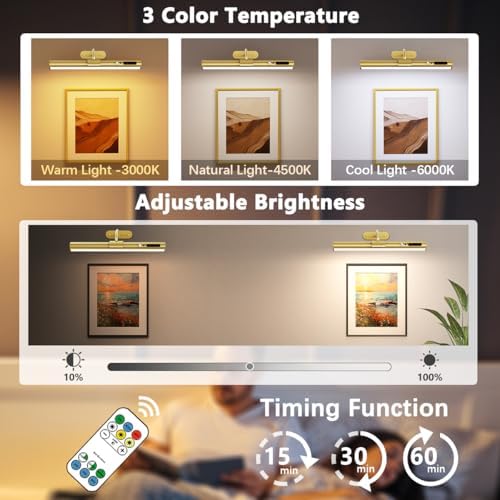 Hapfish Motion Sensor Battery Operated Wall Sconce,Wireless Picture Lights