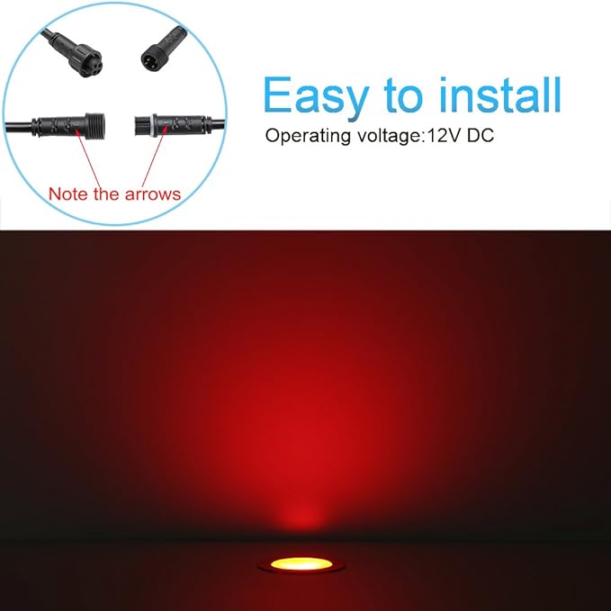 FVTLED WiFi LED Deck Lights Kit RGBW, 10pcs Φ1.77 Smart Phone Control Low Voltage Recessed Muticolor & Warm White Soffit Yard Path Stair Decor Lamp Fit for Alexa Google Home, Black Shell