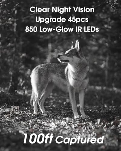 KJK Trail Camera 4K 64MP WiFi Bluetooth Game Camera, Night Vision Wildlife Hunting Camera, 0.1s Trigger Motion Activated, IP67 Waterproof, 130° Wide Angle for Deer & Farm Security