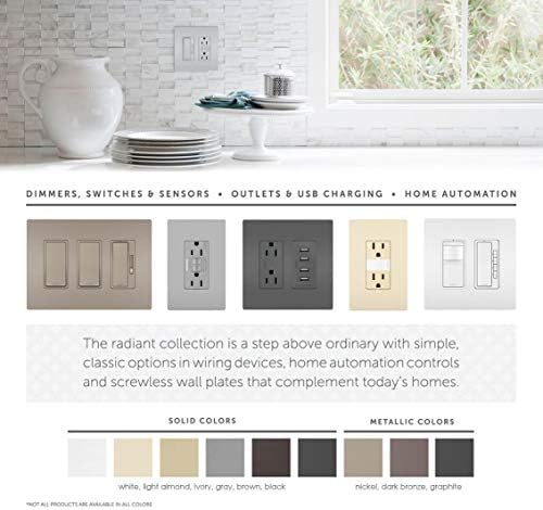Legrand Radiant 450W LED Dimmer Light Switch 3-Way Rocker Graphite 1-Pack
