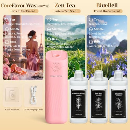 Waterless Essential Oil Diffuser (M60) with 3x120ml Oil
