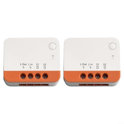 for SONOFF ZBMINI-L2 for ZIGBEE 3.0 Smart Switch Two-Way Relay Module No Neutral Wire Required Voice Control Timer Scene for DIY Home Automation 100-240V(2PCS)
