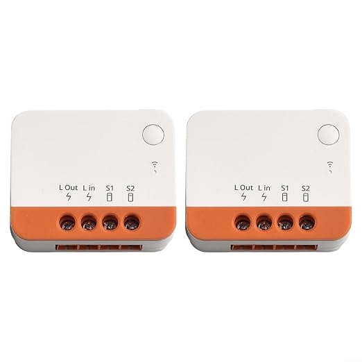 for SONOFF ZBMINI-L2 for ZIGBEE 3.0 Smart Switch Two-Way Relay Module No Neutral Wire Required Voice Control Timer Scene for DIY Home Automation 100-240V(2PCS.)